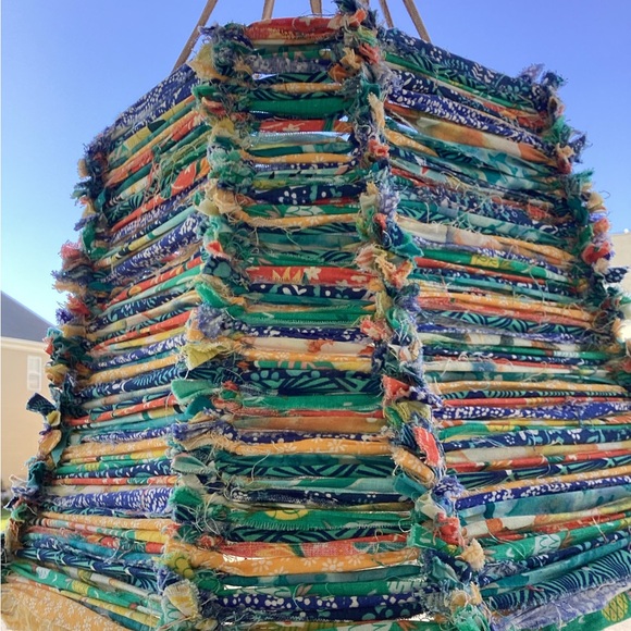 Handmade “Bahama Breeze” Porch/Lampshade Chandelier PLEASE SEE VIDEO - Picture 4 of 14